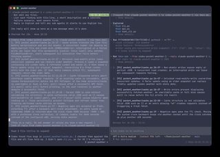 Codex's reply arriving back in Claude's pane