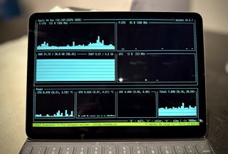Monitoring my MacBook from the iPad via tmux and macmon