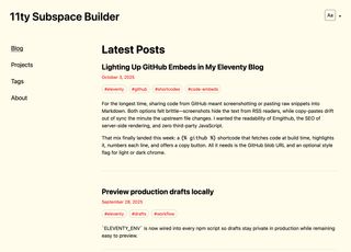 Screenshot of the refreshed navigation layout with streamlined menu links